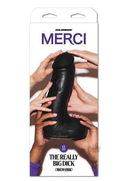 Merci The Really Big Dick With Xl Removable Vac-u-lock Suction Cup Black - Image 2